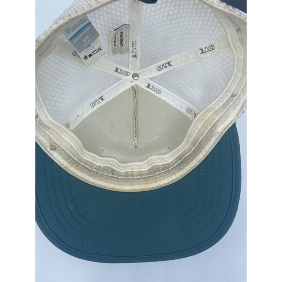 Columbia Sportswear Hat Cap Strapback Flexfit 110 Patch Blue White OSFA READ - Picture 9 of 11